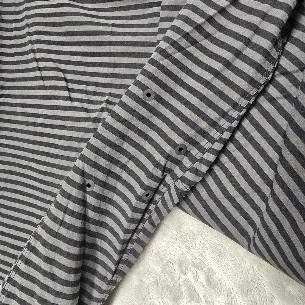 Lululemon Mens Current State Board Shorts Striped Black Grey Size 34 Swim Trunks